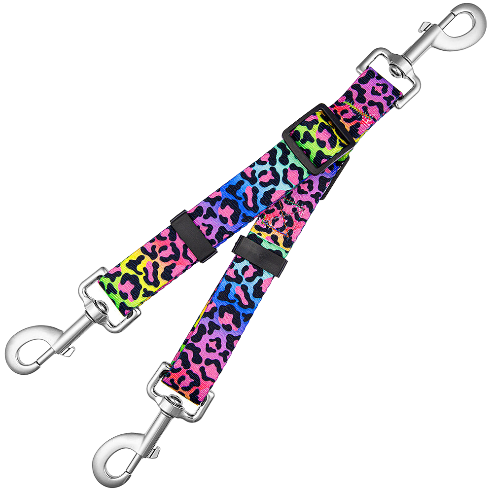 connector-straps-neon-leopard-for-dog-grooming-by-groom-loop