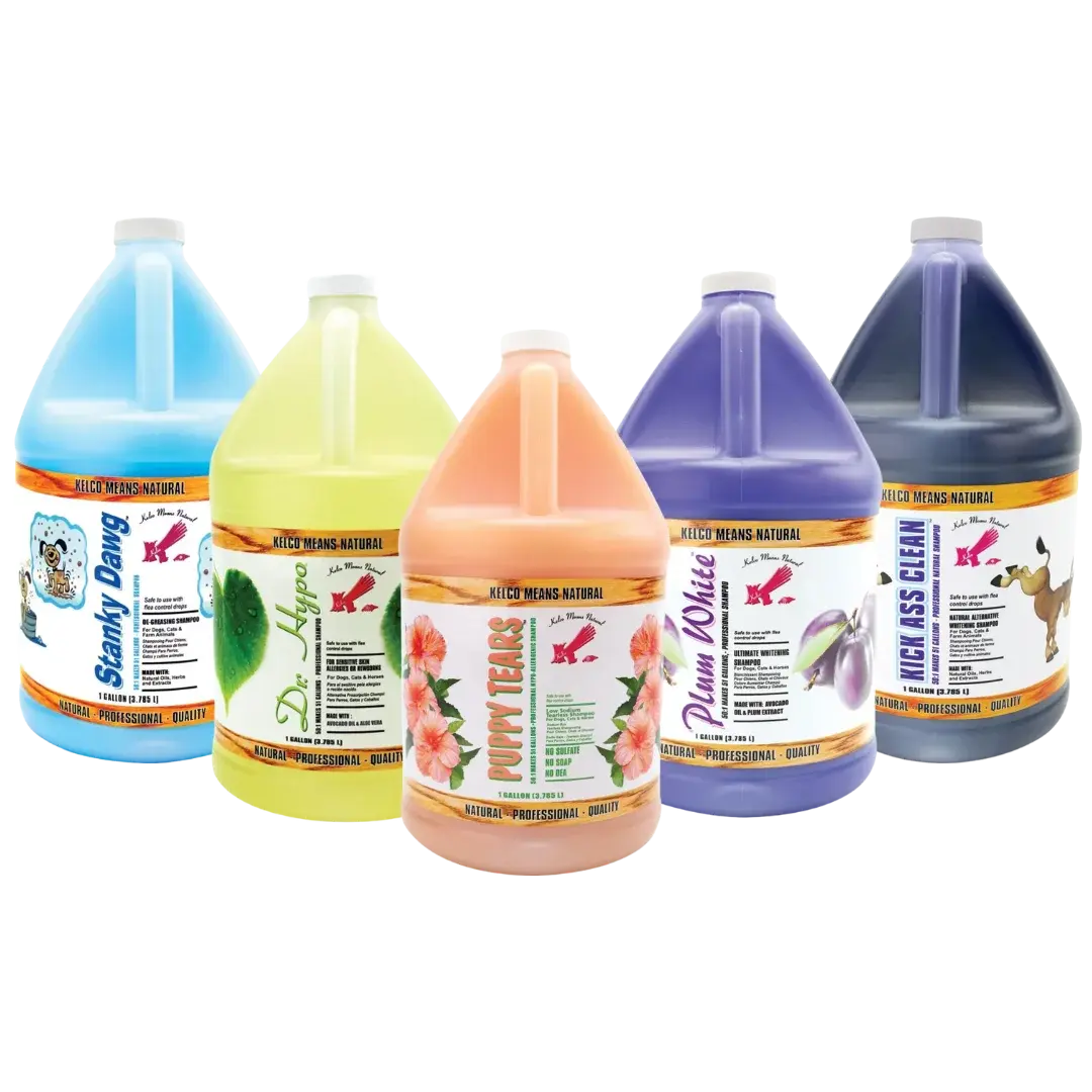 kelco-five-shampoo-set-gallon-for-dog-grooming