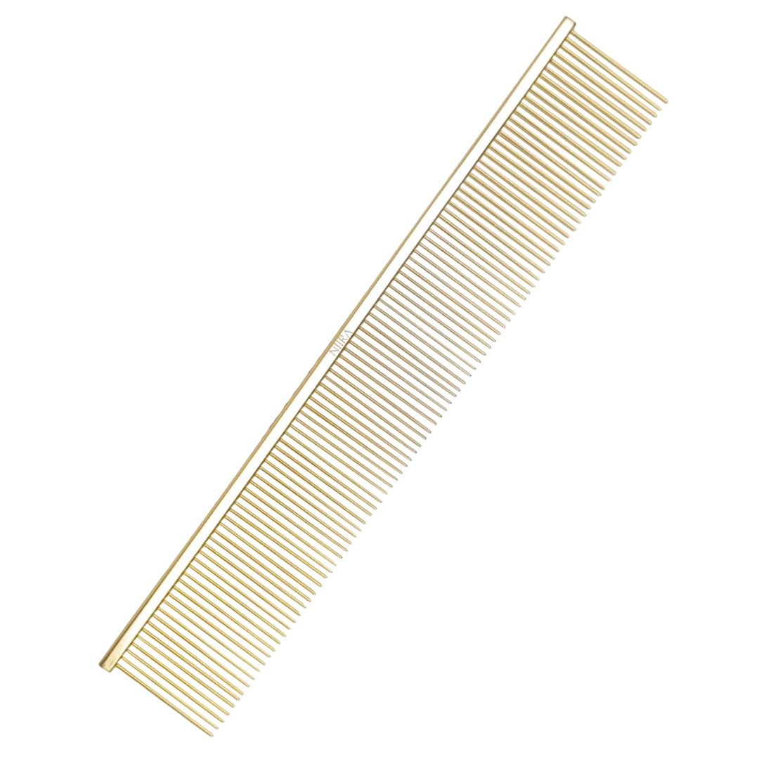 niira-koda-finishing-comb-gold-for-dog-grooming
