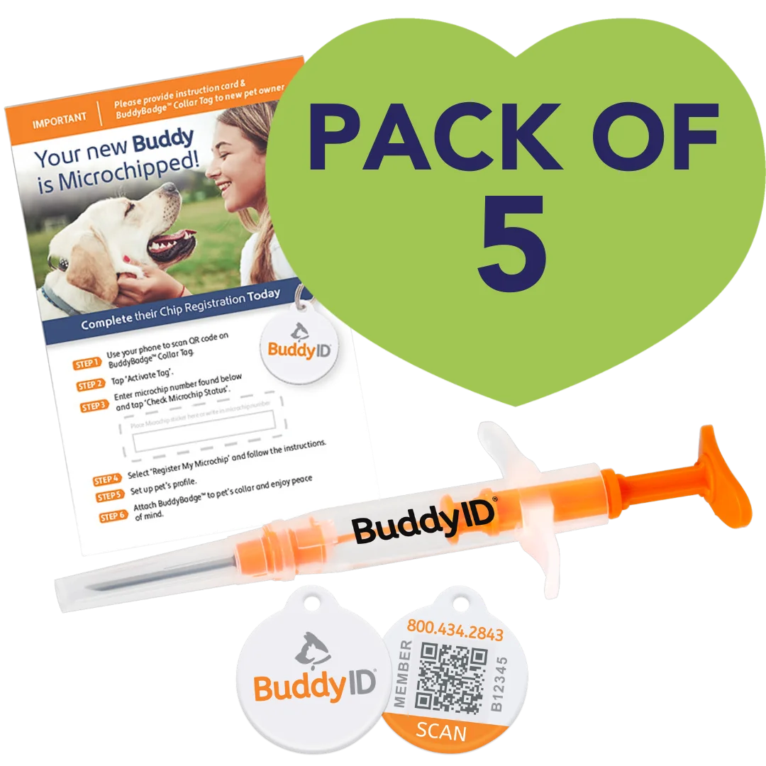 pack-of-5-microchip-complete-protection-system-for-dogs-and-cats-by-buddyid