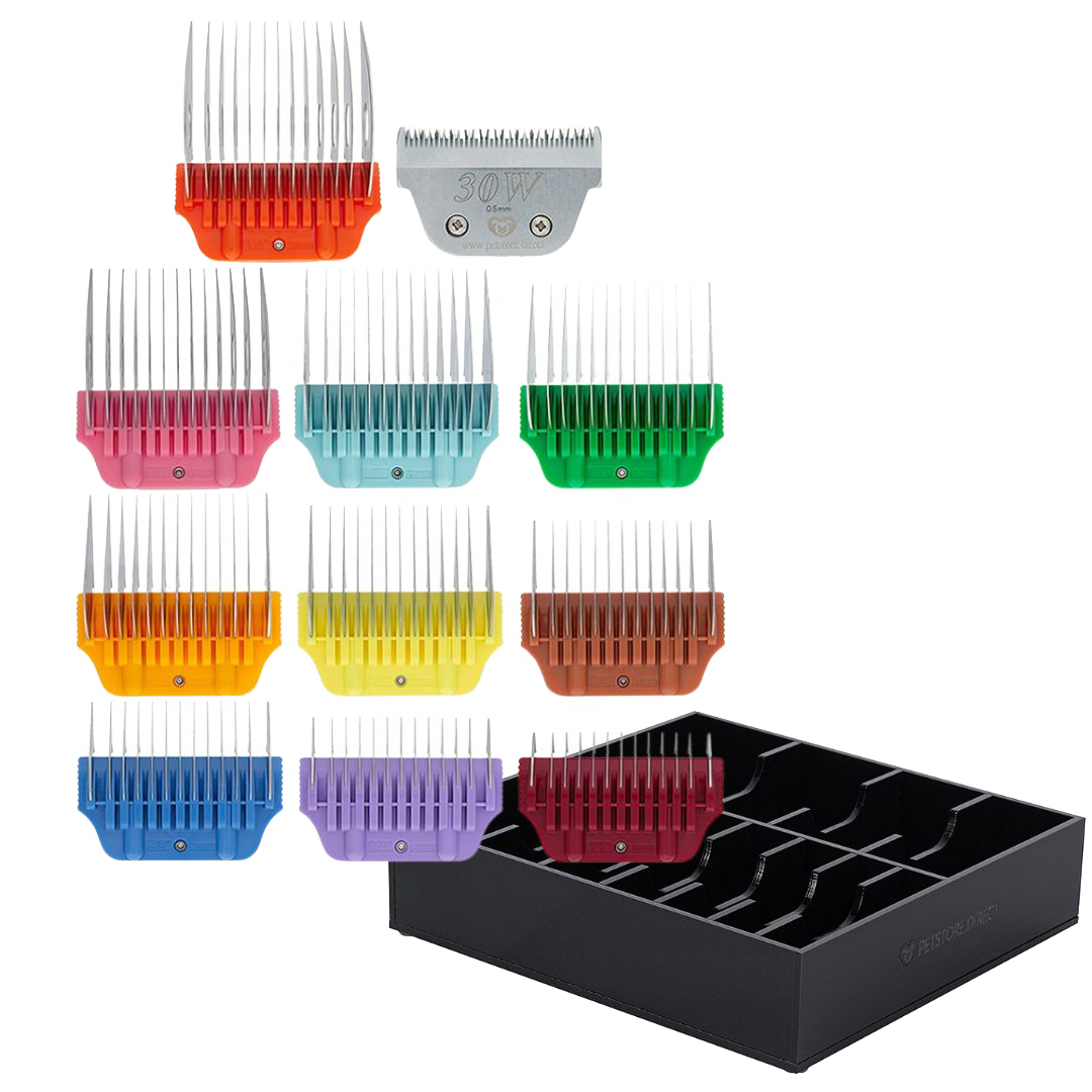 petstore-direct-wide-colored-combs-set-of-10-and-30-wide-blade-with-black-holder