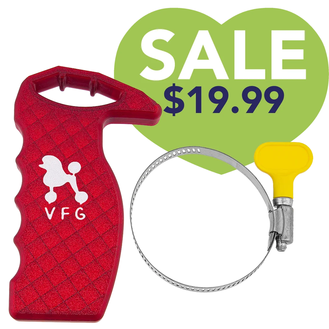 vanity-fur-furm-grip-dryer-handle-jolly-red-for-dog-grooming